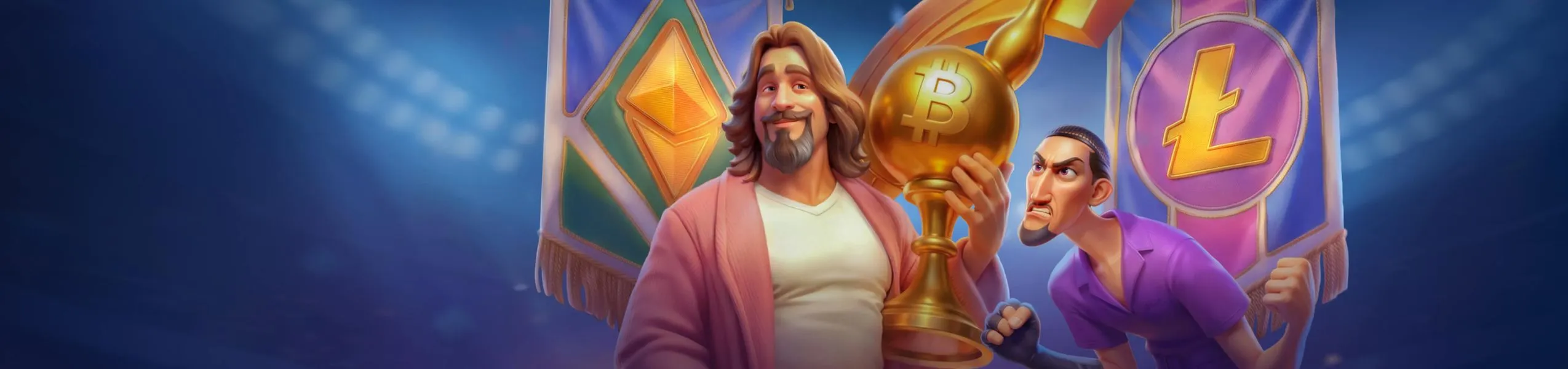 Sportowa kryptowaluta - banner na stronie Dudespin
